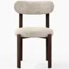 Cadeira de jantar estofada em Chenille – Pernas com efeito de madeira escura – Design ergonômico e moderno – Okare image 7
