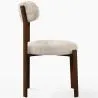 Cadeira de jantar estofada em Chenille – Pernas com efeito de madeira escura – Design ergonômico e moderno – Okare image 7