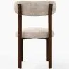 Cadeira de jantar estofada em Chenille – Pernas com efeito de madeira escura – Design ergonômico e moderno – Okare image 7