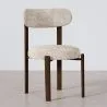 Cadeira de jantar estofada em Chenille – Pernas com efeito de madeira escura – Design ergonômico e moderno – Okare image 7