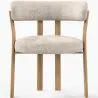 Poltrona de sala de estar com apoios de braços estofada em Chenille – Pernas com efeito de Carvalho – Design ergonômico e moderno – Okare image 7