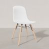 Cadeira de comedor com patas de madeira natural – Estilo moderno e funcionalidade -Broly image 7