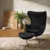 Poltrona com apoio para os pés em design de ovo - Estofada em tecido - Brave image 7