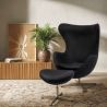 Poltrona com apoio para os pés em design de ovo - Estofada em tecido - Brave image 7