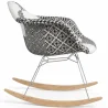 Cadeira de balanço estilo Nordic Patchwork– Estofada em Tecido – Patchwork Sam  image 7