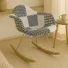 Cadeira de balanço estilo Nordic Patchwork– Estofada em Tecido – Patchwork Sam  image 7