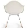 Cadeira de Balanço Bouclé com Braços – Design Escandinavo com Aço e Madeira - Nordika image 7