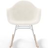 Cadeira de Balanço Bouclé com Braços – Design Escandinavo com Aço e Madeira - Nordika image 7