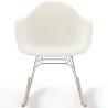 Cadeira de Balanço Bouclé com Braços – Design Escandinavo com Aço e Madeira - Nordika image 7
