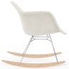 Cadeira de Balanço Bouclé com Braços – Design Escandinavo com Aço e Madeira - Nordika image 7