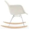 Cadeira de Balanço Bouclé com Braços – Design Escandinavo com Aço e Madeira - Nordika image 7
