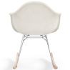 Cadeira de Balanço Bouclé com Braços – Design Escandinavo com Aço e Madeira - Nordika image 7