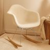 Cadeira de Balanço Bouclé com Braços – Design Escandinavo com Aço e Madeira - Nordika image 7