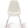 Cadeira de Balanço Minimalista Bouclé – Estilo Nórdico com Base de Madeira e Aço - Skögur image 7