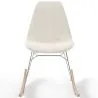 Cadeira de Balanço Minimalista Bouclé – Estilo Nórdico com Base de Madeira e Aço - Skögur image 7
