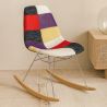 Cadeira de Balanço Moderna Patchwork – Estilo Nórdico com Pernas de Madeira e Aço - Skögur image 7