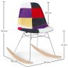 Cadeira de Balanço Moderna Patchwork – Estilo Nórdico com Pernas de Madeira e Aço - Skögur image 7