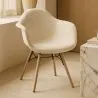 Cadeira com braços - Estofada em bouclé - Escandinavo - Sala de jantar, escritório ou sala de espera - Nordika image 7
