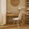 Cadeira de jantar escandinava estofada em bouclé – Jantar ou escrivaninha - Skögur image 7