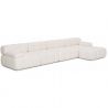 Sofá Modular Chaise Longue Estofado em Tecido Bouclé - 4/5 lugares - Bianca image 7