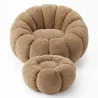 Poltrona com Pufe Estofada – Tecido Macio – Rubi image 7
