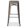 Banqueta de Design Industrial - Madeira & Aço - 76cm - Stylix image 7