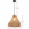 Luminária Pendente Corda Natural e Metal – Estilo Boho – Design Artesanal – Lorena image 7