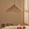 Luminária Pendente Corda Natural Estilo Boho – Abajur de Fibra Natural Feito à Mão - Lunah image 7