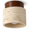 Candeeiro de Teto – Embutido – Madeira & Travertino – Léonie image 7