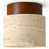 Candeeiro de Teto – Embutido – Madeira & Travertino – Léonie image 7