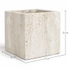 Aplique de Parede – Arandela Quadrada de Travertino – Violette image 7
