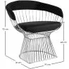 Cadeira de Jantar com Apoio de Braços - Couro e Metal - Barrel image 7