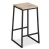 Banqueta com encosto - Madeira e Metal - 76cm - Big Boy image 7
