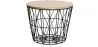 Mesa lateral redonda - Design industrial - Madeira e metal - Basker image 7