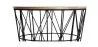 Mesa lateral redonda - Design industrial - Madeira e metal - Basker image 7