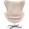 Poltrona com braços - Estofamento em couro - Design em forma de ovo - Brave image 7