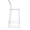 Banco Bar com Encosto - Design Transparente - 75cm - Victoria Queen image 7