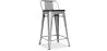 Banco Bar com encosto - Madeira e Aço - 60 cm - Stylix image 7