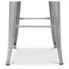 Banco Bar com encosto - Madeira e Aço - 76cm - Stylix image 7