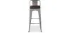 Banco Bar com encosto - Madeira e Aço - 76cm - Stylix image 7