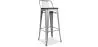 Banco Bar com encosto - Madeira e Aço - 76cm - Stylix image 7