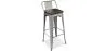 Banco Bar com encosto - Madeira e Aço - 76cm - Stylix image 7