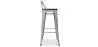Banco Bar com encosto - Madeira e Aço - 76cm - Stylix image 7