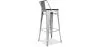 Banco Bar com encosto - Madeira e Aço - 76cm - Stylix image 7