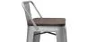 Banco Bar com encosto - Madeira e Aço - 76cm - Stylix image 7