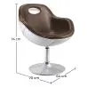 Sofá Giratório de Design Aviador - Estofado em PU image 7