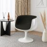 Cadeira Lounge - Cadeira de design branca - Estofada em tecido - Geneva image 7