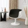 Cadeira Lounge - Cadeira de design branca - Estofada em tecido - Geneva image 7