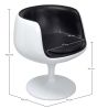 Cadeira Lounge - Cadeira de design branca - Estofada em couro - Genebra image 7
