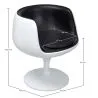 Cadeira Lounge - Cadeira de design branca - Estofada em couro - Genebra image 7